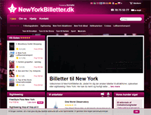 Tablet Screenshot of newyorkbilletter.dk